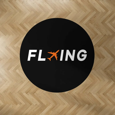 Flying Carpet & Floor Mats (Round) aviation design on durable carpet pile with non-slip backing round carpet floor mat.
