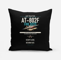 Thumbnail for Air Tractor AT-802F Fire Boss design on black pillow