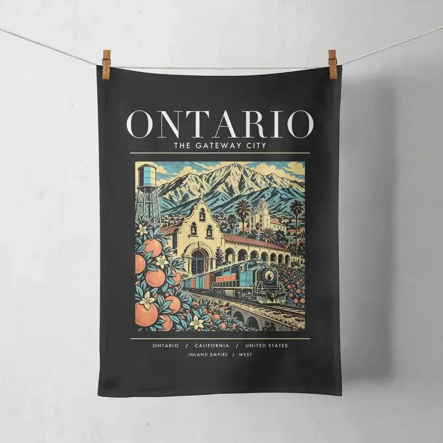 ONTARIO - Poster - Towel - Black