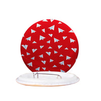 Thumbnail for Paper Airplanes (Red) aviation design pin in polished enamel.