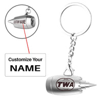 Thumbnail for Customisable Trans World Airlines Jet Engine Key Chain