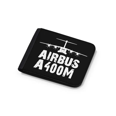 Airbus A400M & Plane aviation wallet in leather.