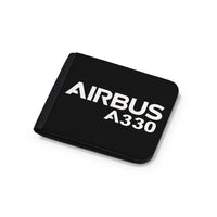 Thumbnail for Airbus A330 & Text aviation design wallet, leather construction.
