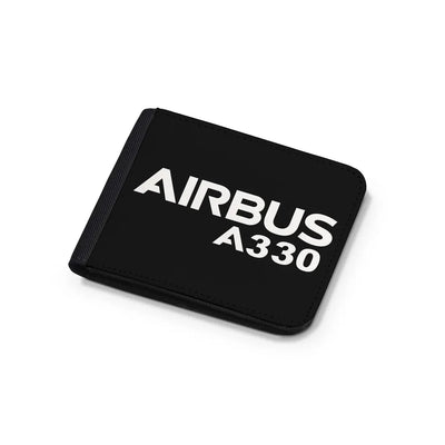 Airbus A330 & Text aviation design wallet, leather construction.