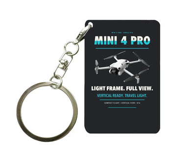 DJI Mini 4 Pro Key Chain design on black key chain