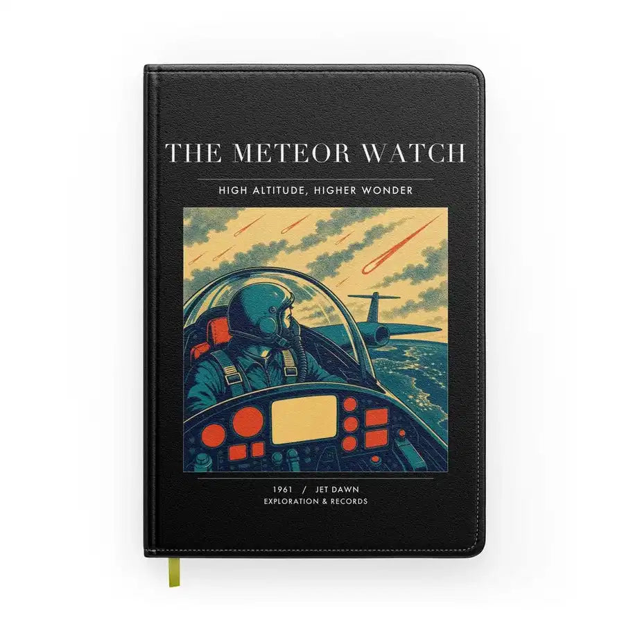 VINTAGE G4212 - The Meteor Watch - Designed Notebooks design on black