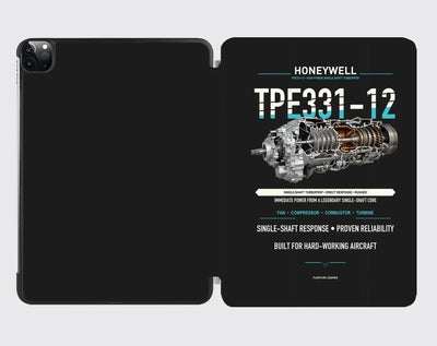 TPE331-12 design on black ipad tablet case