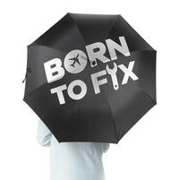 Thumbnail for Born To Fix Airplanes aviation design on windproof polyester umbrella.