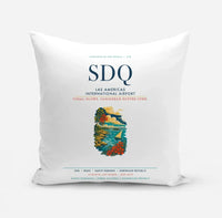 Thumbnail for Las Americas International Airport (SDQ) design on white pillow