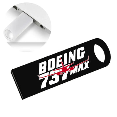 Amazing 737 Max aviation design on durable waterproof casing waterproof USB device.