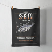 Thumbnail for Sikorsky S-61N design on black towel