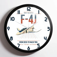 Thumbnail for F-4J Phantom II design on white framed wall clock