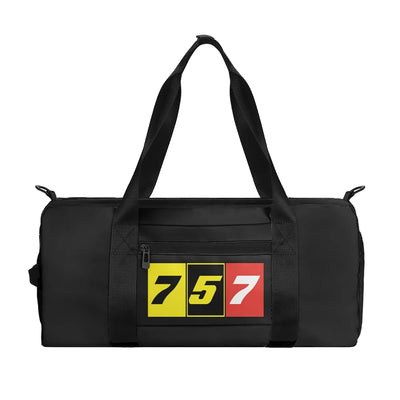 Flat Colourful 757 aviation sports bag in durable nylon.