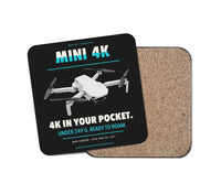 Thumbnail for DJI Mini 4K design on black 1 piece coaster