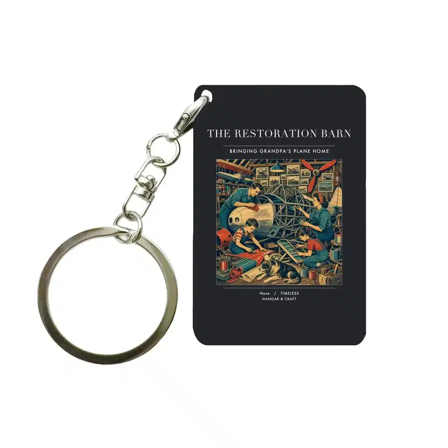 VINTAGE G4143 - The Restoration Barn - Designed Key Chain design on black