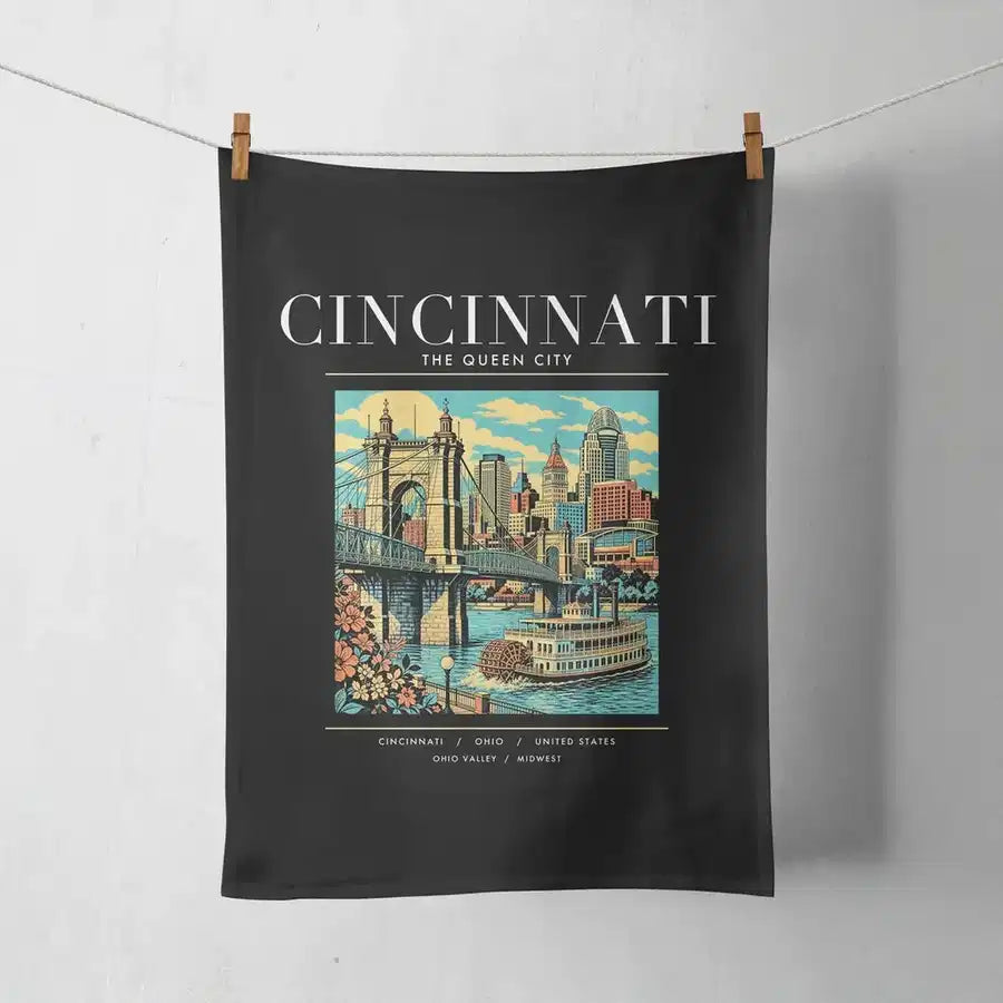CINCINNATI - Poster - Towel - Black