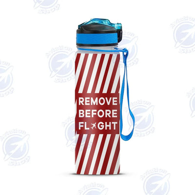 Special Edition Remove Before Flight Sports aviation design on sport kettle, insulated bottle with sport spout.