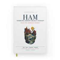 Thumbnail for Hamburg Airport Helmut Schmidt (HAM) design on white notebook