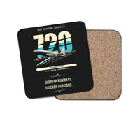 Thumbnail for Boeing 720B design on black 1 piece coaster