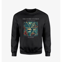 Thumbnail for VINTAGE G4062 - The Fjord Station - Designed Sweatshirts design on black
