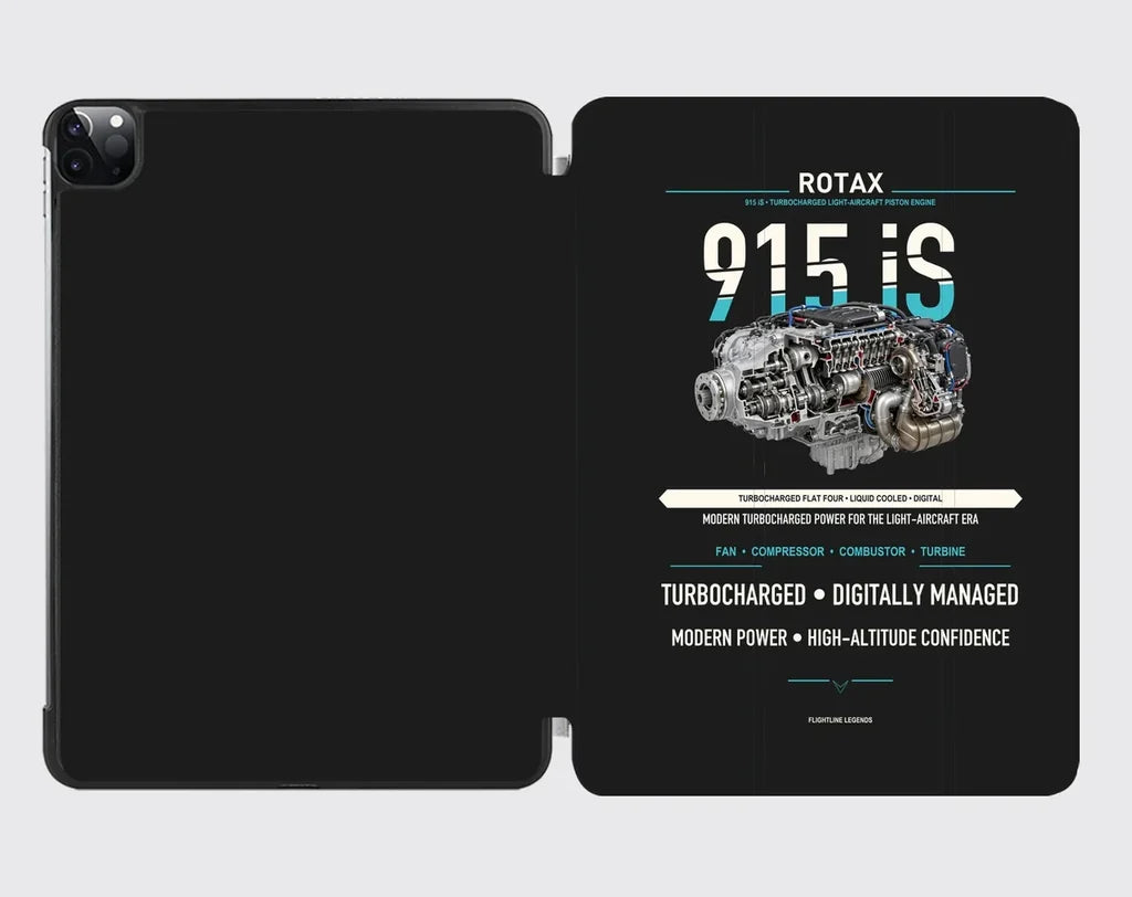 915 iS design on black ipad tablet case