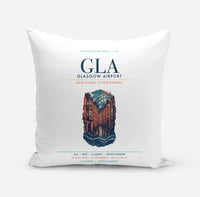 Thumbnail for Glasgow Airport (GLA) design on white pillow