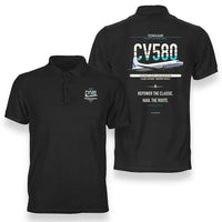 Thumbnail for Convair 580 design on black polo