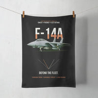 Thumbnail for F-14A Tomcat Defend The Fleet design on black towel