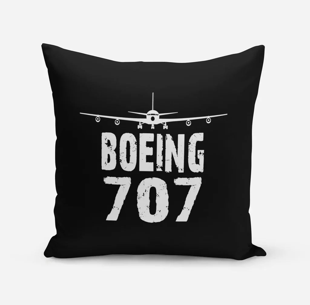 Boeing 707 & Plane aviation design on soft polyester filling pillow.