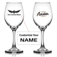 Thumbnail for Customisable Aviator Wine Glass