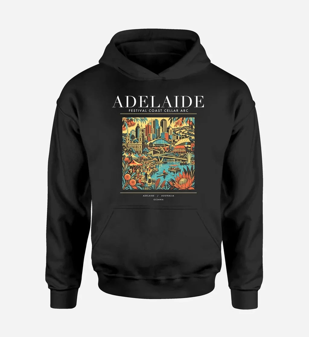 ADELAIDE - Poster - Premium Hoodie - Black