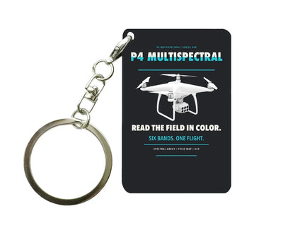DJI P4 Multispectral Key Chain design on black key chain