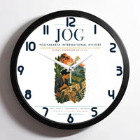 Thumbnail for Yogyakarta International Airport (JOG) design on white framed wall clock