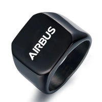 Thumbnail for Airbus & Text aviation ring in stainless steel.