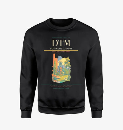 Dortmund Airport (DTM) design on black sweatshirt