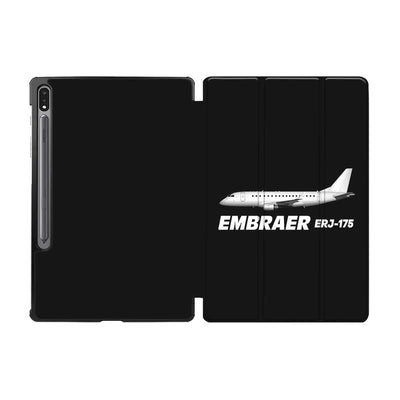 The Embraer ERJ-175 aviation design on tablet case for Samsung tablet.