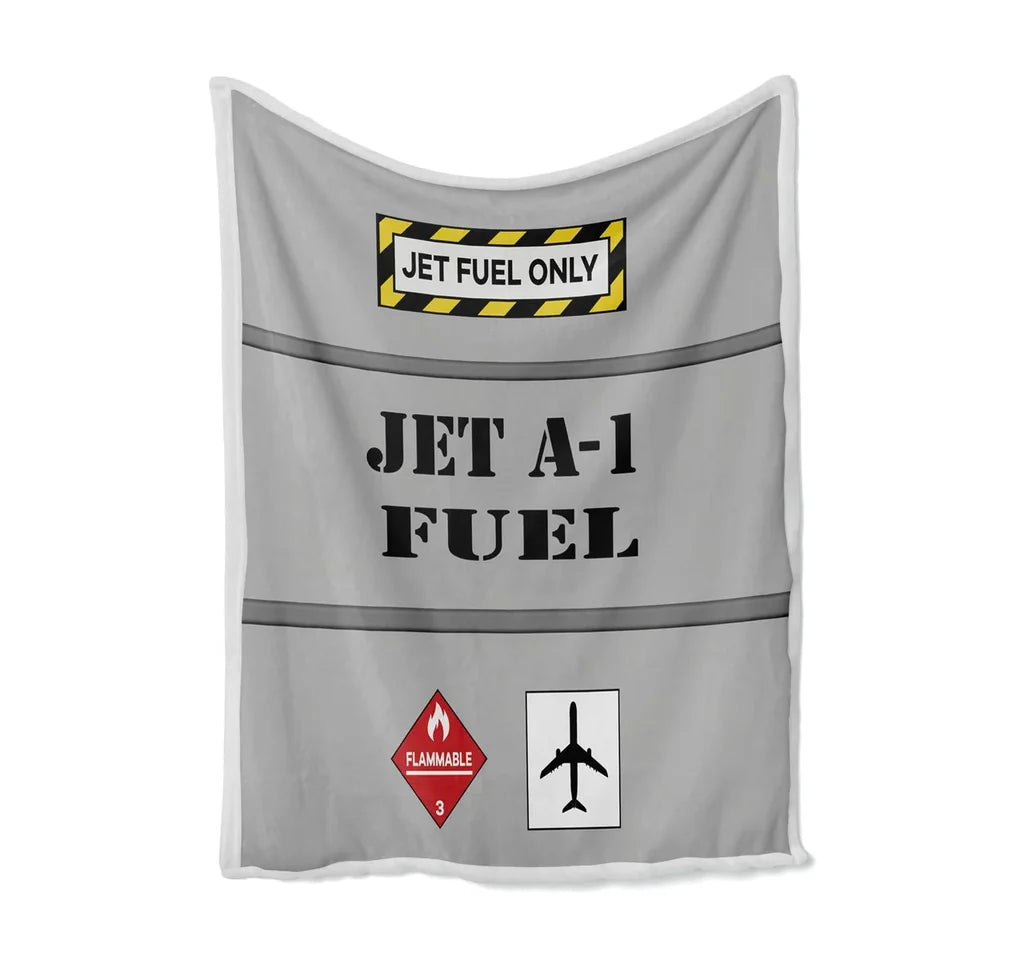Jet Fuel Only Bed Blankets & aviation print on soft fleece blanket.