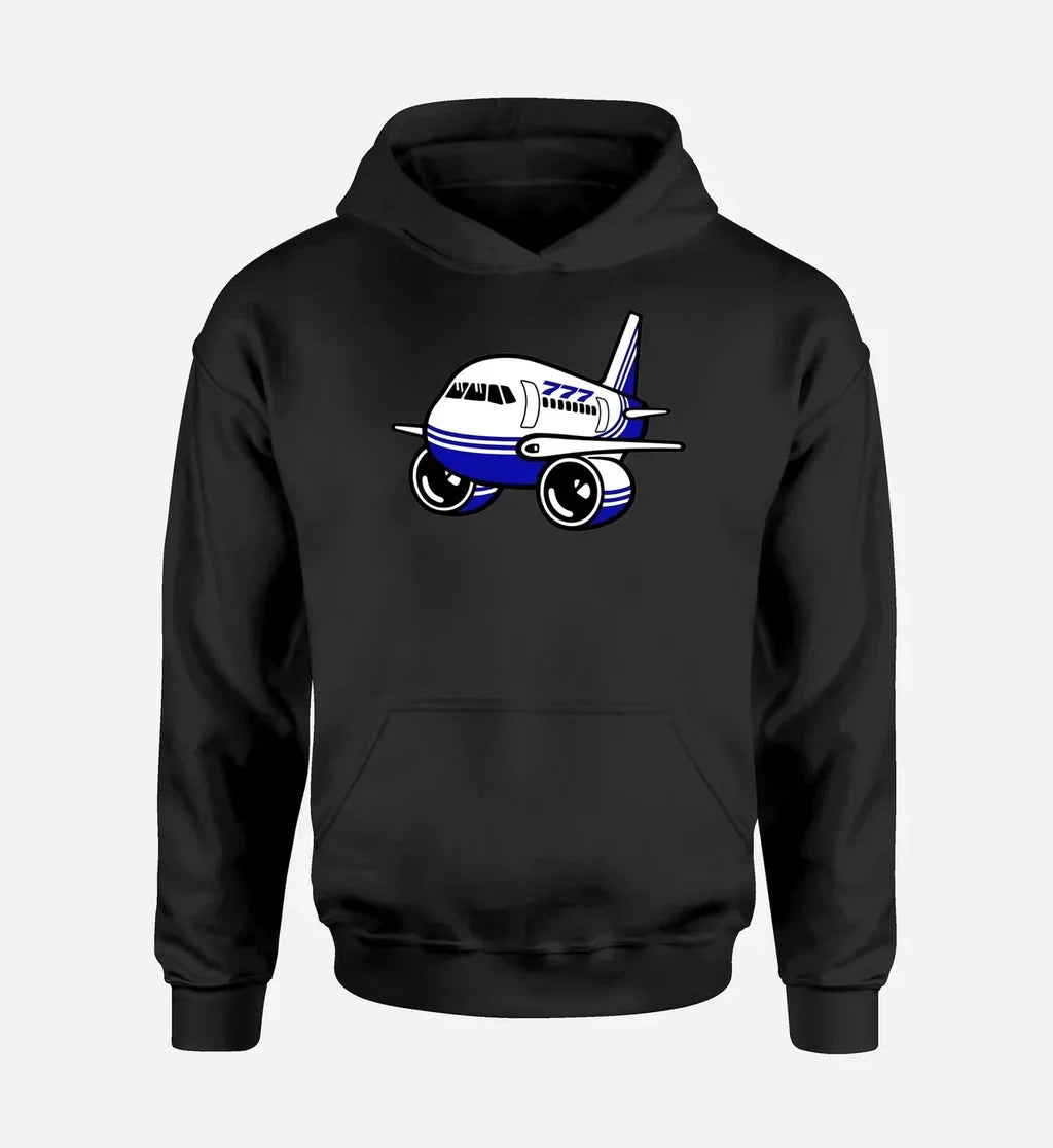 Cartoon Boeing 777 - Black