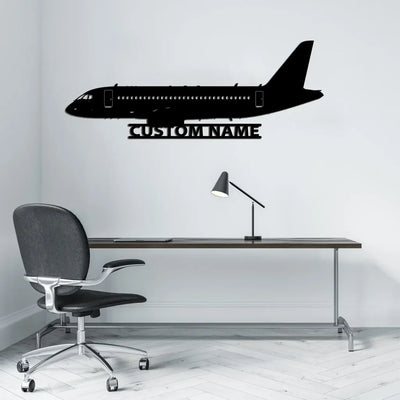 Sukhoi Superjet 100 aviation design on durable metal with painted finish metal wall sign.