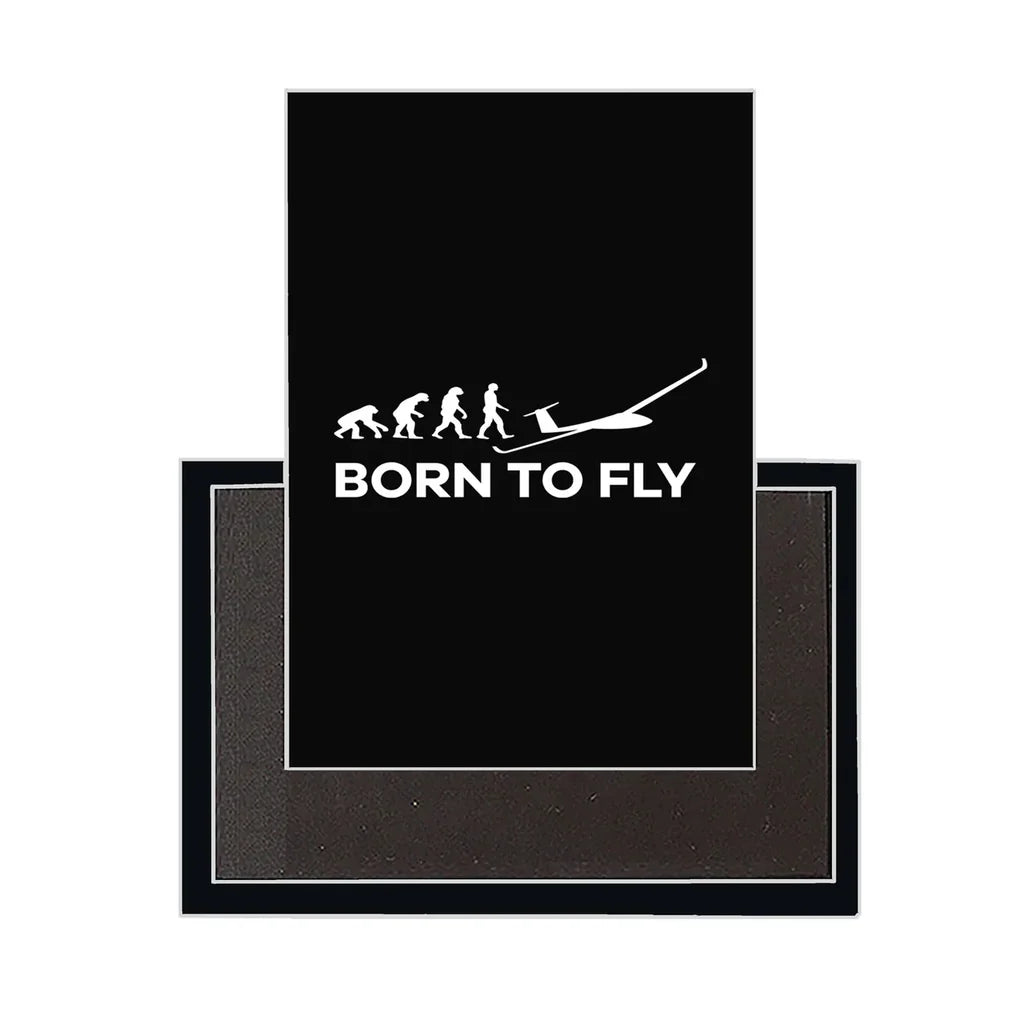 Born To Fly Glider aviation design magnet in strong neodymium core.