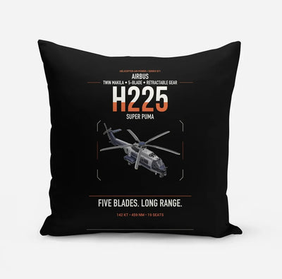 Airbus H225 design on black pillow
