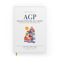 Thumbnail for Malaga-Costa del Sol Airport (AGP) design on white notebook