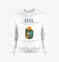Thumbnail for Honolulu Daniel K. Inouye International Airport (HNL) design on white sweatshirt