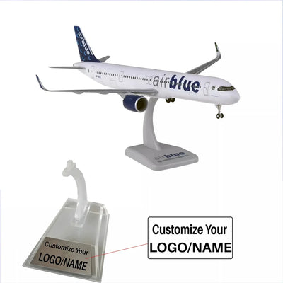 Side view of Pakistan Blue Airways Airbus A321neo Airplane Model(1/200 Scale - 20CM) aviation 16-18cm scale model aircraft in.