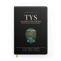 Thumbnail for McGhee Tyson Airport Knoxville (TYS) design on black notebook