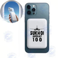 Thumbnail for Sukhoi Superjet 100 & Plane aviation design on durable casing with MagSafe ring MagSafe powerbank.