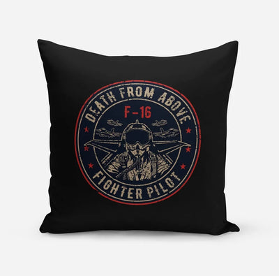 Fighter Jet 16 - Death From Above aviation design on soft polyester filling pillow.