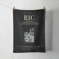 Thumbnail for Richmond International Airport (RIC) design on black towel