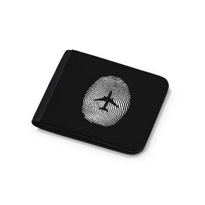 Aviation Finger Print aviation wallet in leather.