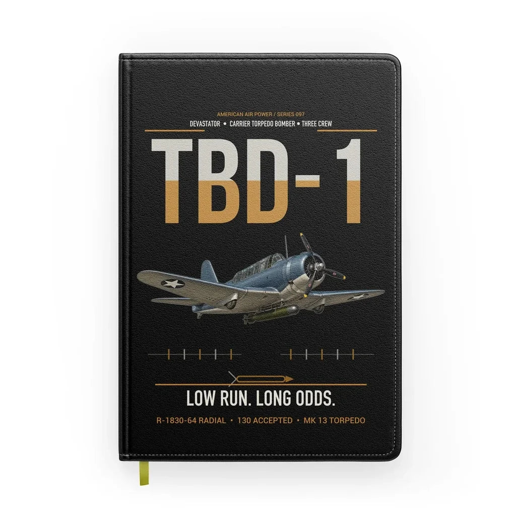 TBD-1 Devastator design on black notebook